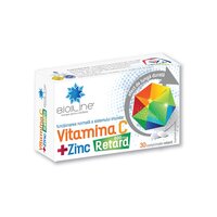 Vitamina C cu Zinc Retard, 600 mg, 30 comprimate, BioSunLine