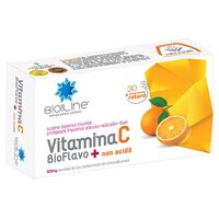 Vitamina C BioFlavo+ non acida, 30 comprimate, BioSunLine