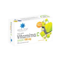 Vitamina C simpla, 180 mg, 20 comprimate, BioSunLine