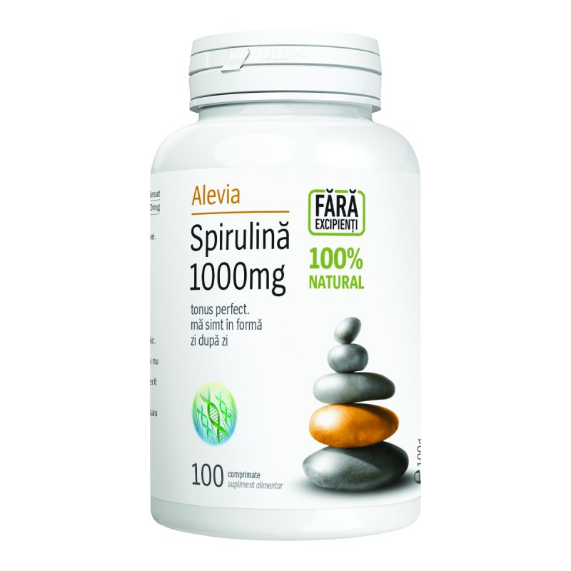 Spirulina 1000mg, 100 comprimate, Alevia