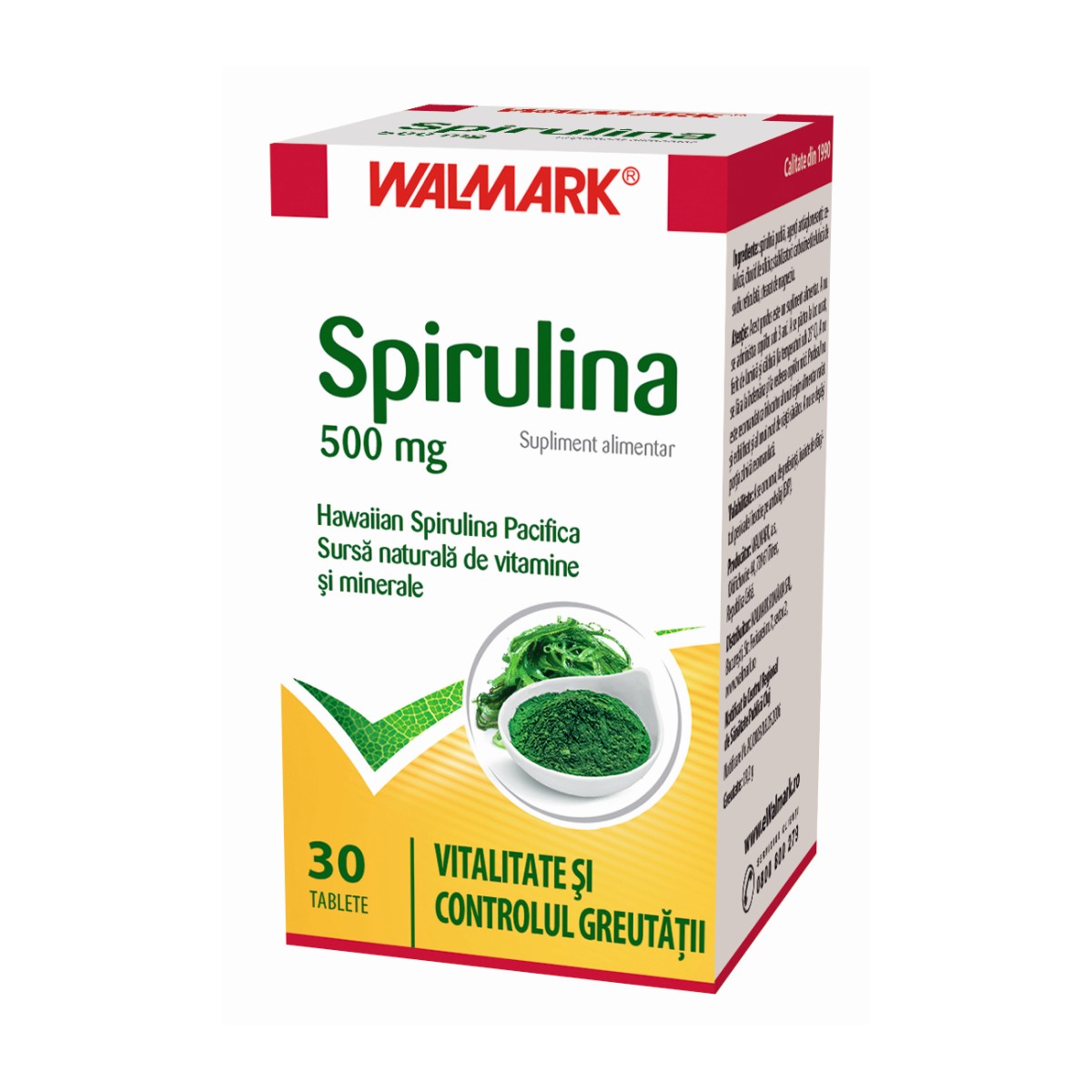 Spirulina 500mg, 30 tablete, Walmark