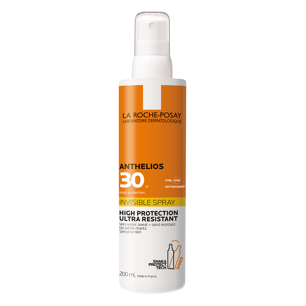 Spray invizibil cu protectie solara SPF 30+ pentru corp Anthelios, 200 ml, La Roche-Posay