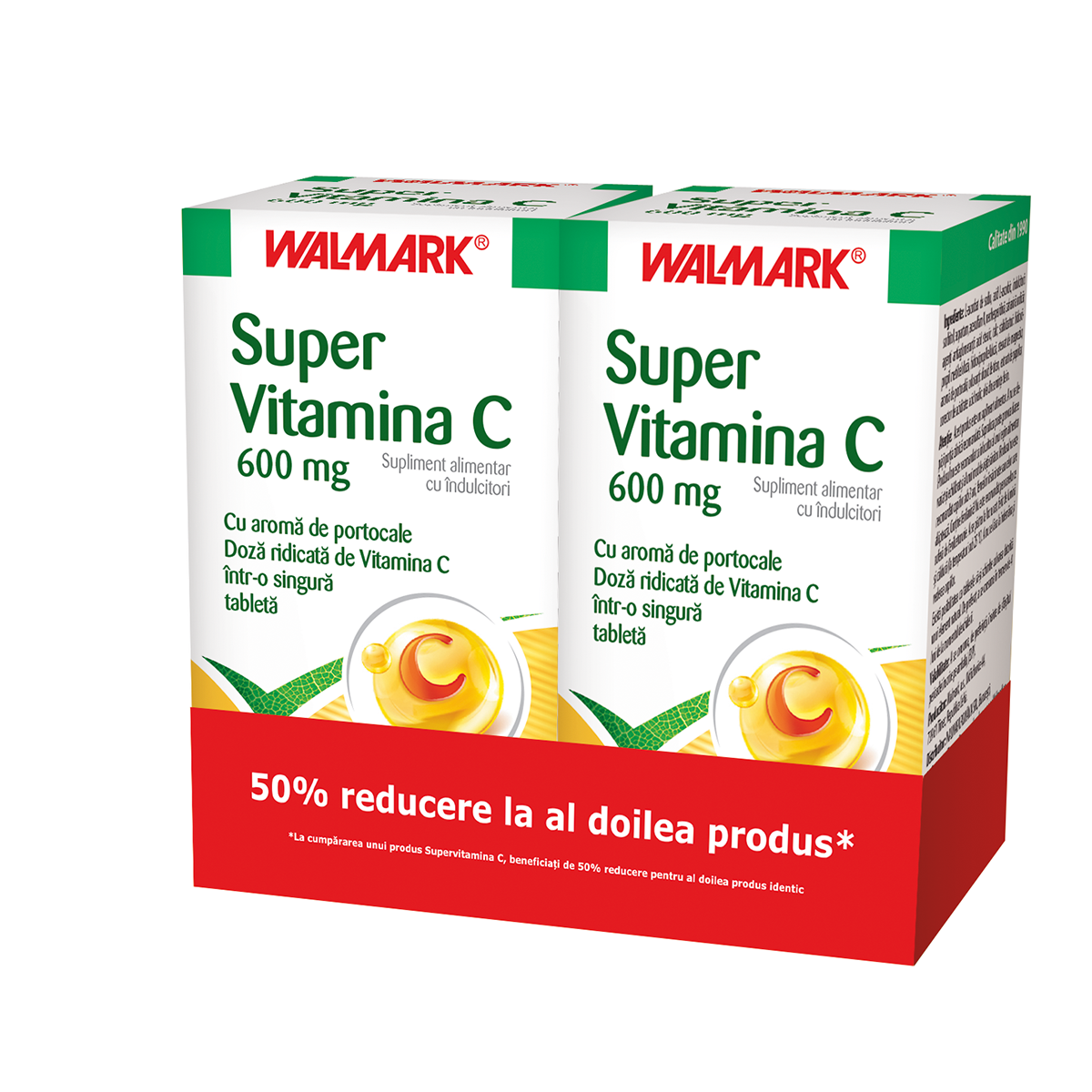 Pachet Super Vitamina C, 30 capsule + 30 capsule, Walmark