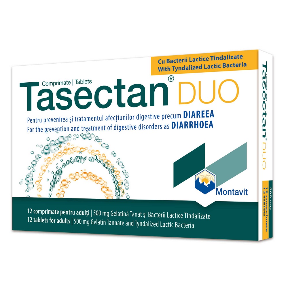 Tasectan DUO 500 mg adulti, 12 tablete, Montavit