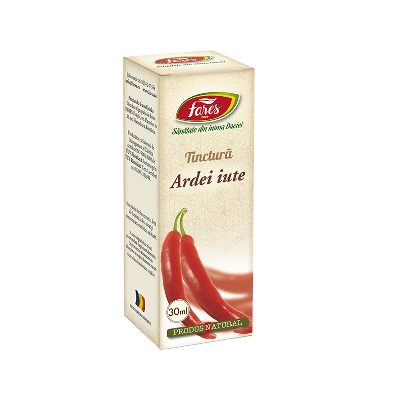 Tinctura de ardei iute, 30 ml, Fares