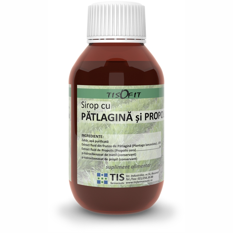 Sirop cu patlagina si propolis Tisofit, 150 ml, Tis Farmaceutic