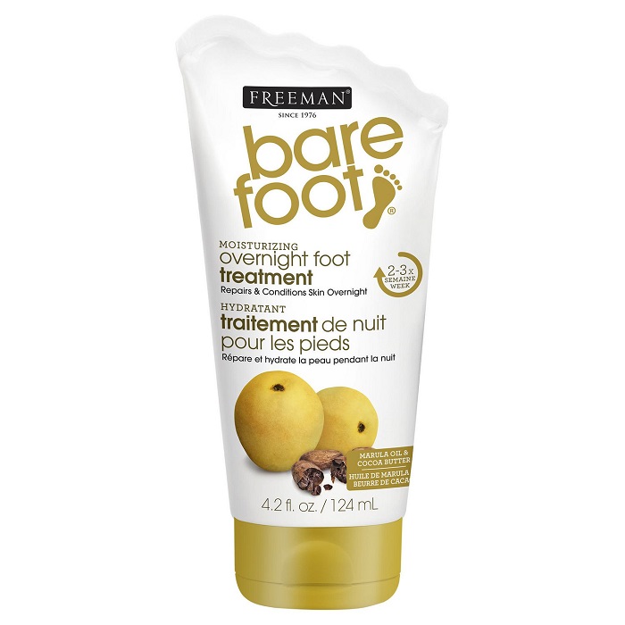 Tratament reparator de noapte pentru picioare cu ulei de marula si unt de cacao Bare Foot, 124 ml, Freeman