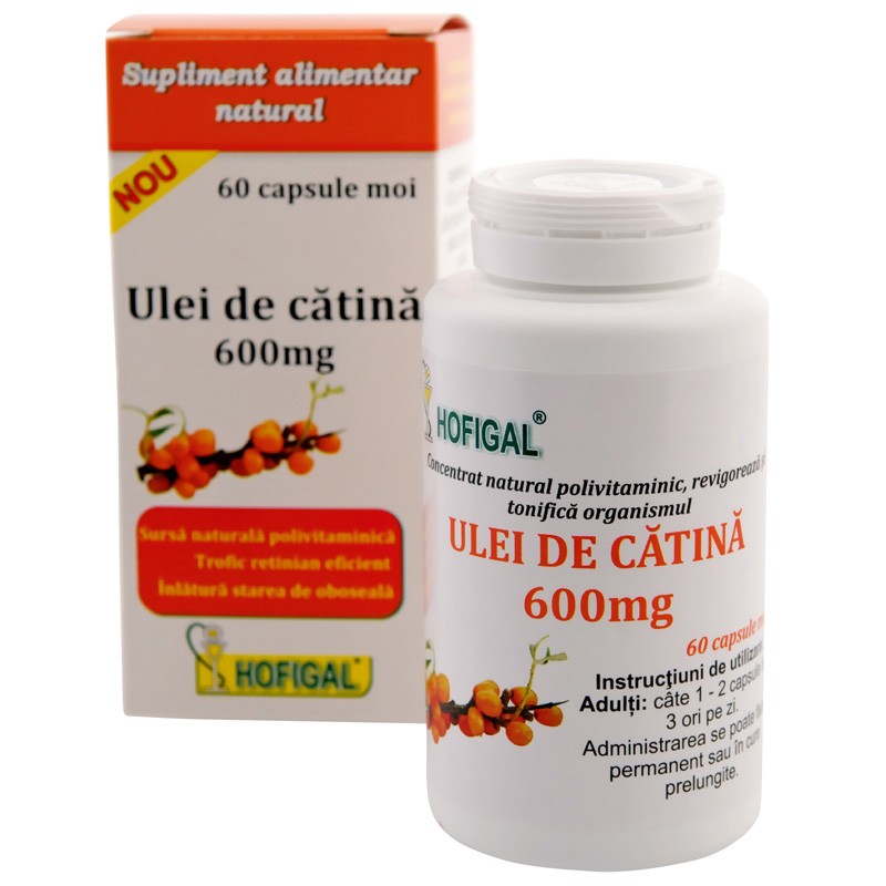 Ulei de Catina 600 mg, 60 capsule, Hofigal