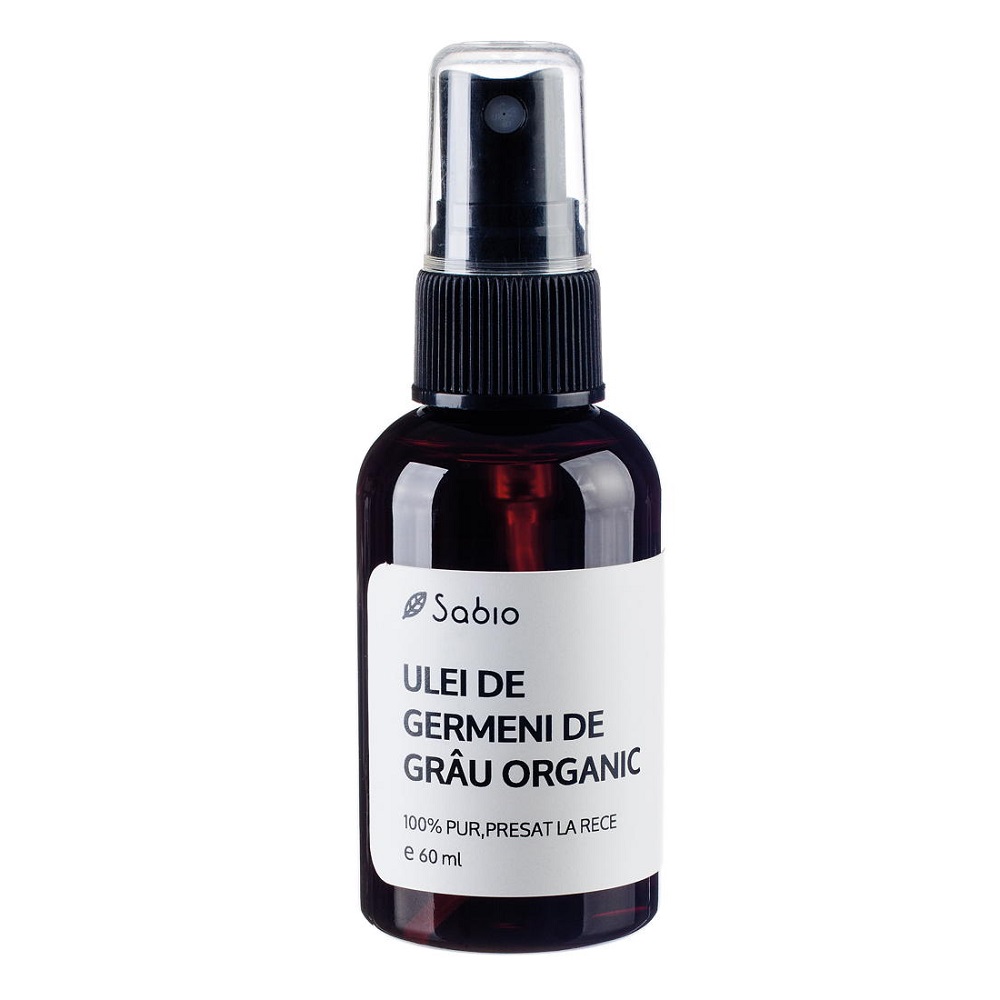 Ulei de germeni de grau Organic, 60 ml, Sabio  