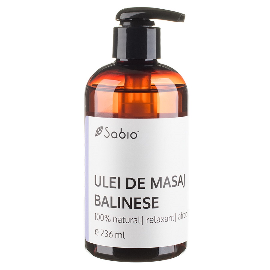 Ulei de masaj Balinese 100% natural, 236 ml, Sabio 