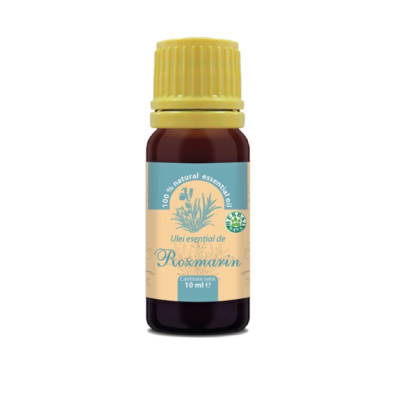 Ulei esential de rozmarin 100% pur, 10 ml, Herbavit