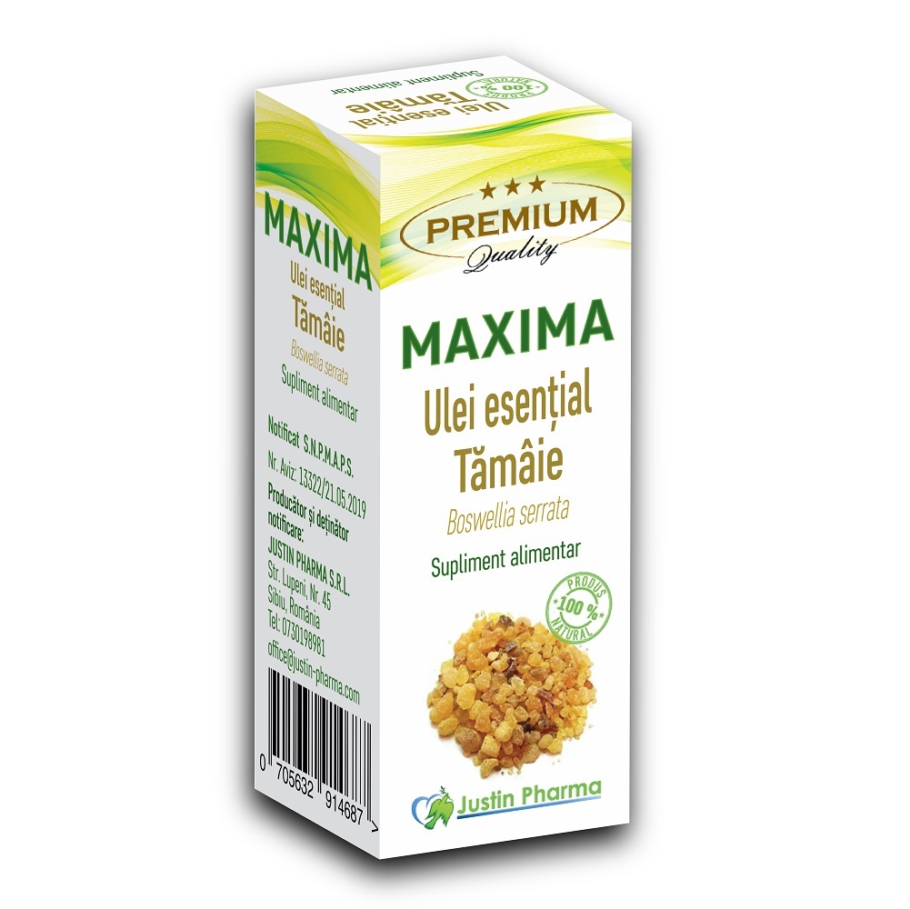 Ulei esential de tamaie Maxima, 10 ml, Justin Pharma