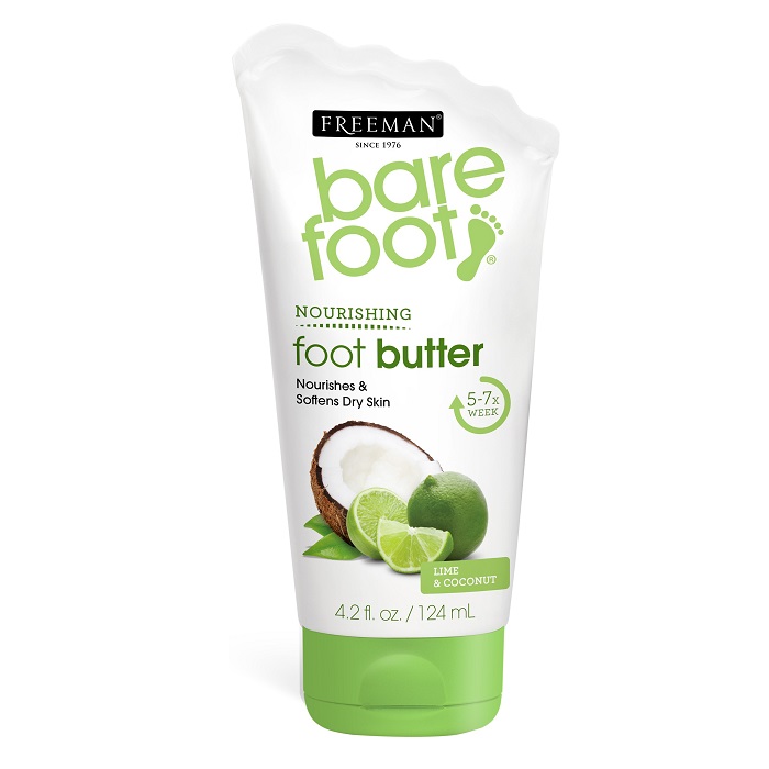 Unt hranitor pentru picioare cu unt de cocos si lime Bare Foot, 124 ml, Freeman