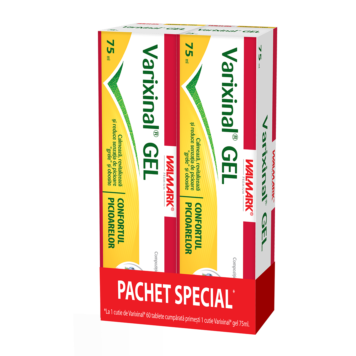 Pachet Varixinal Gel, 75 ml + 75 ml, Walmark