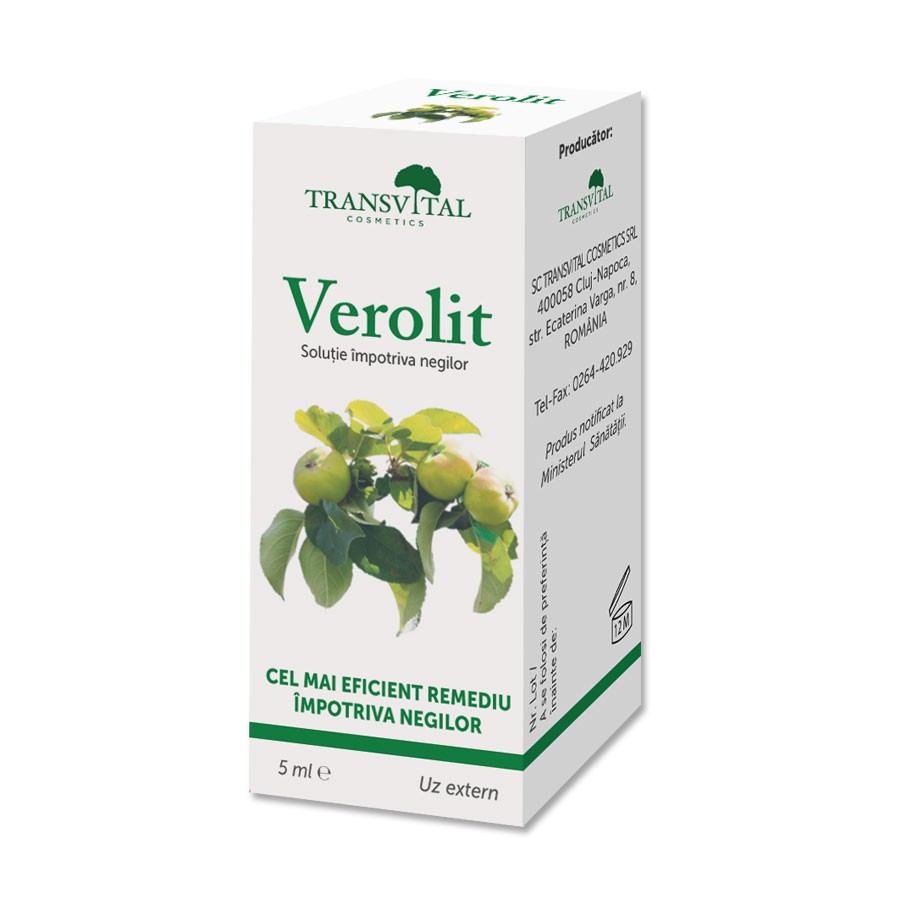 Solutie impotriva negilor Verolit, 5 ml, Transvital