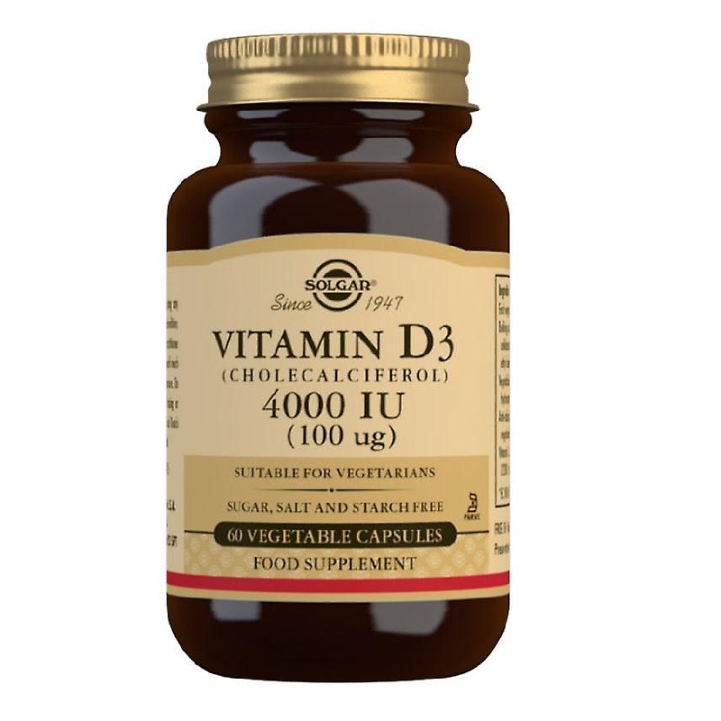 Vitamin D3 4000 UI, 60 capsule, Solgar