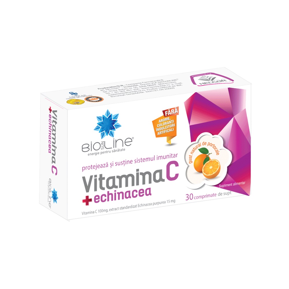 Vitamina C + Echinacea BioSunLine, 30 comprimate, Helcor