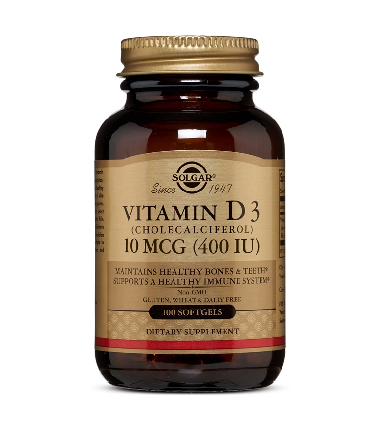 Vitamina D3 400 UI 10 mcg, 100 capsule, Solgar