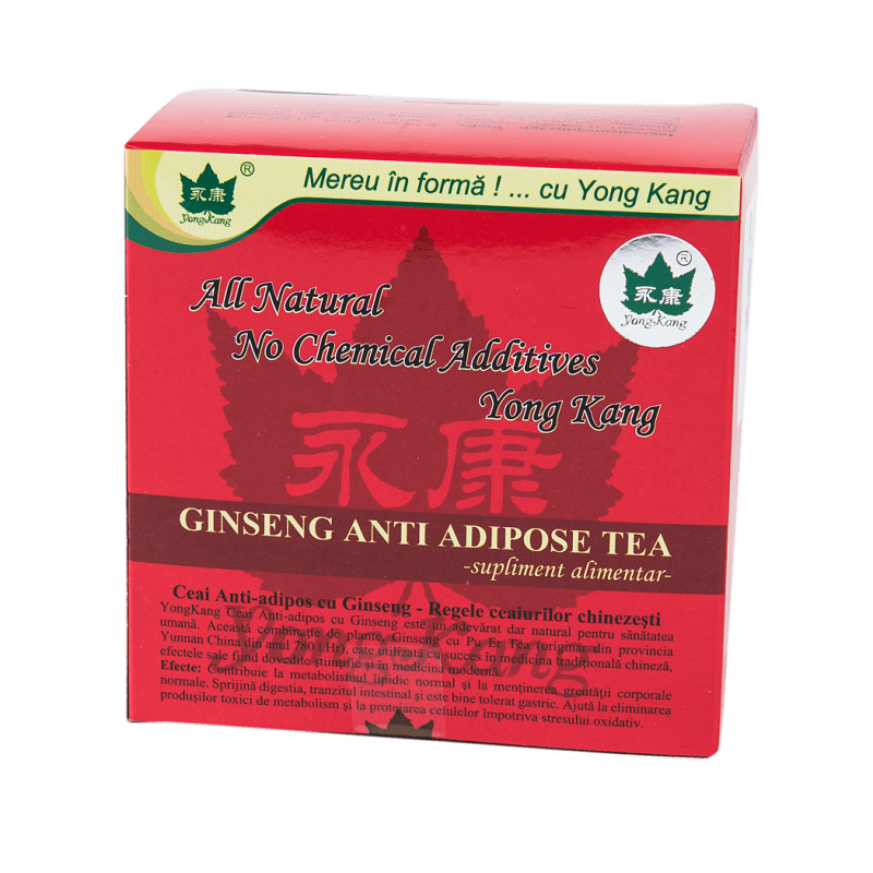 Ceai antiadipos cu Ginseng, 30 plicuri, Yong Kang 