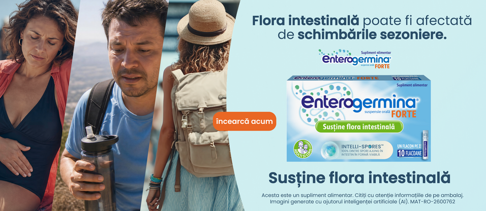 Enterogermina Forte suspensie orala, 10 flacoane, Sanofi