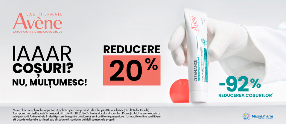 Avene Cleanance 20% Reducere Septembrie-Octombrie