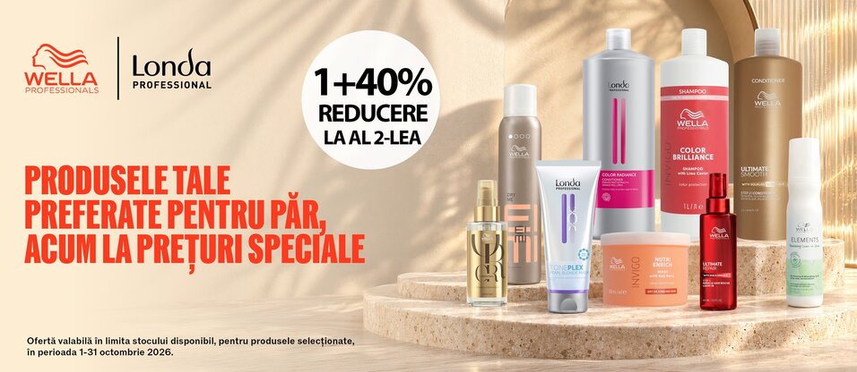 Wella Professionals 1+40% Reducere la la 2-lea Octombrie