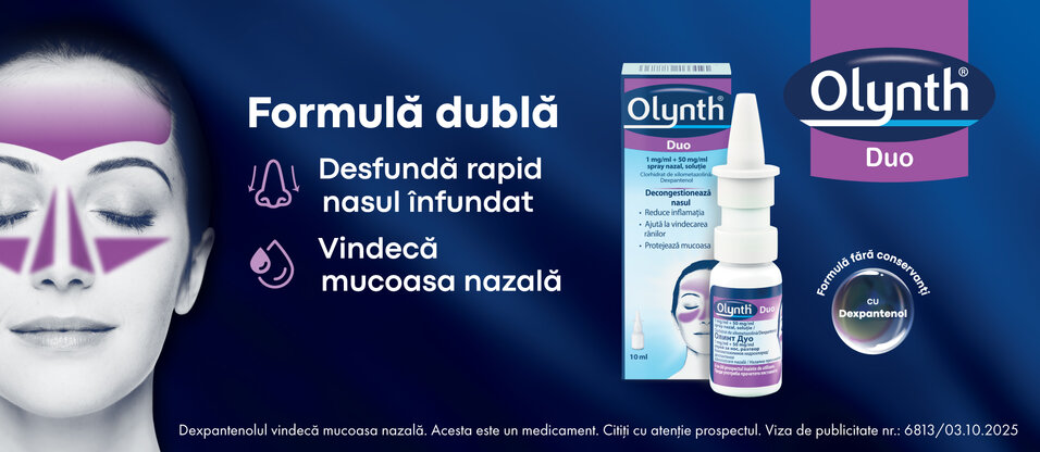 Olynth Duo, 1 mg/ml+50 mg/ml spray nazal, soluție, 10 ml, Johnson & Johnson